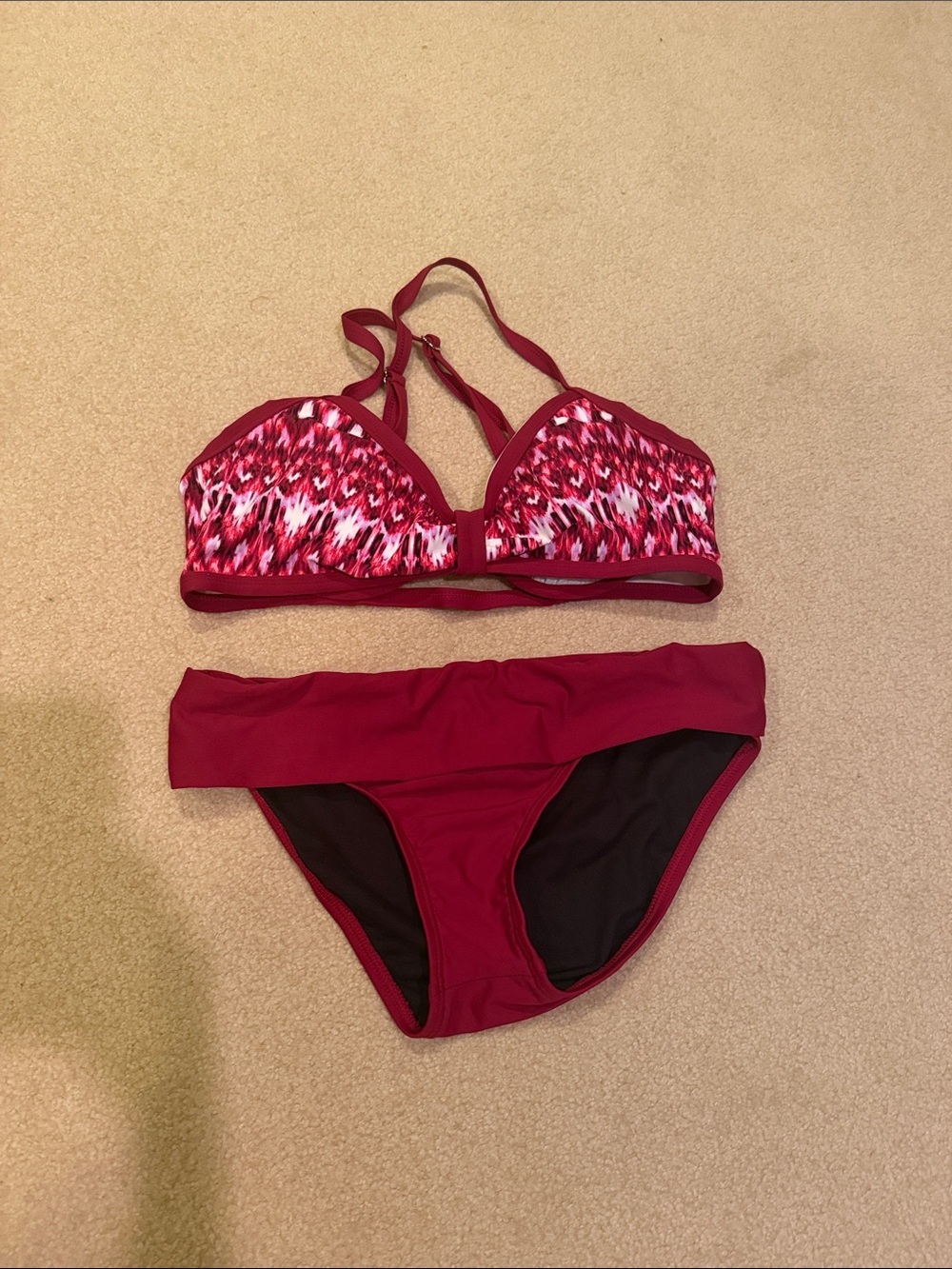 NEXT — Red Patterned Two-Piece Bikini Set